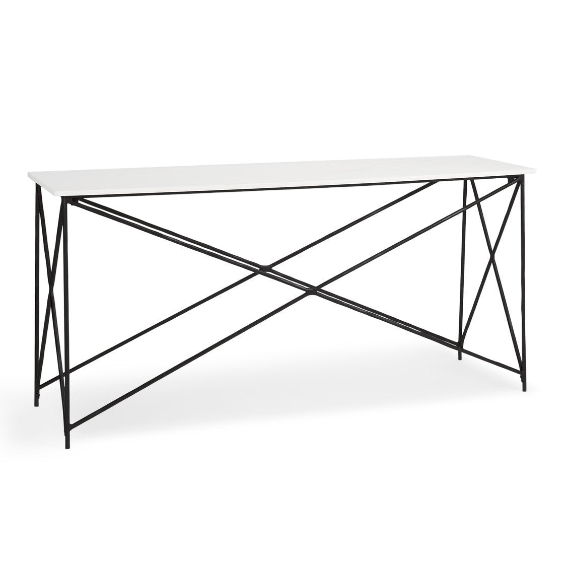 Marble Top Rectangular Console Table
