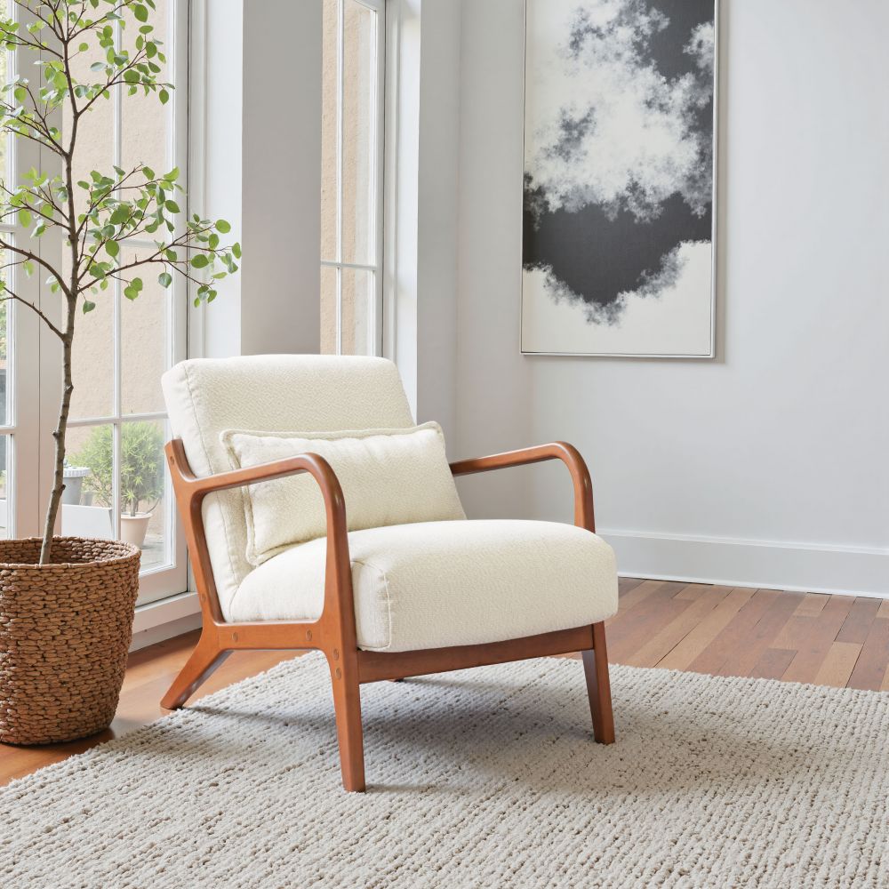 Textured Fabric Accent Chair