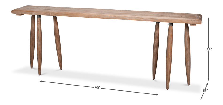 Natural Wooden Console Table