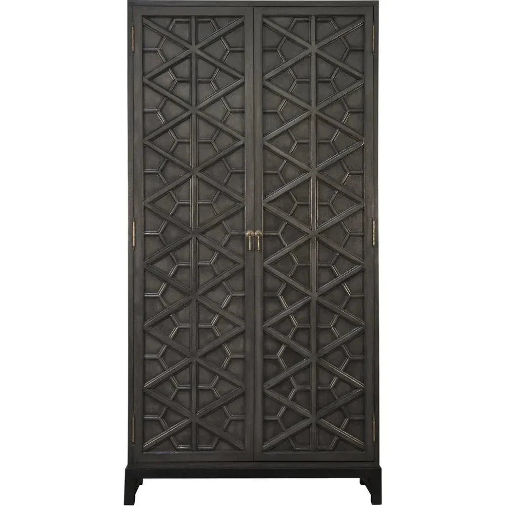 Carved Mahogany Hutch
