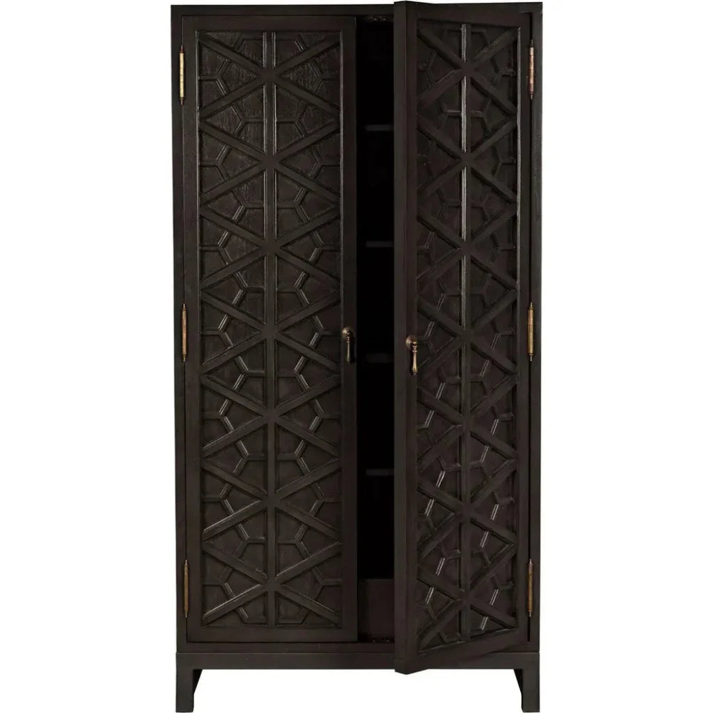 Carved Mahogany Hutch