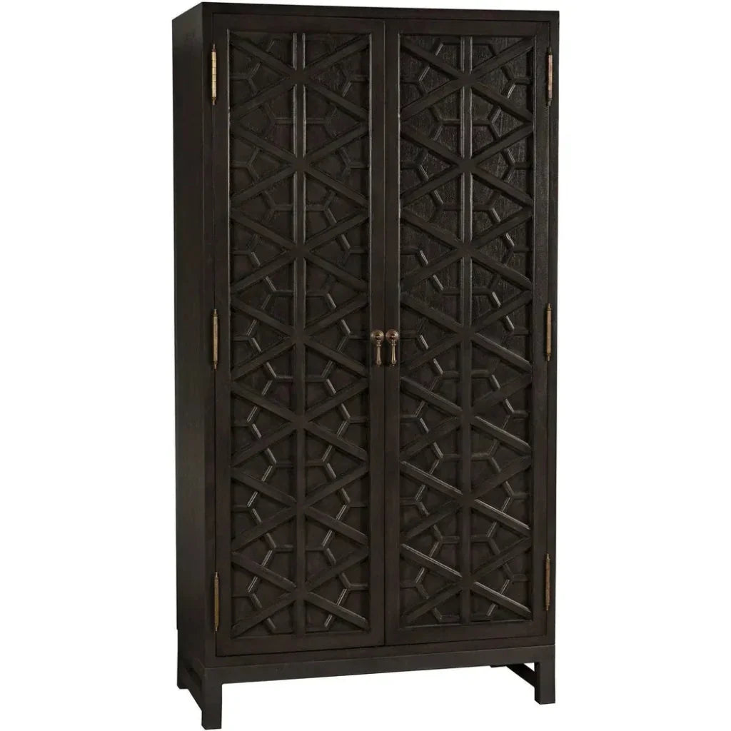 Carved Mahogany Hutch