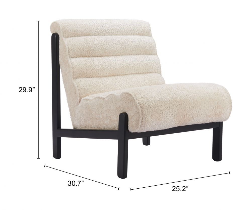 Shearling Fabric Accent Chair