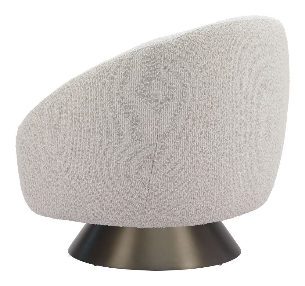 Textured Fabric Swivel Club Chair