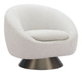 Textured Fabric Swivel Club Chair