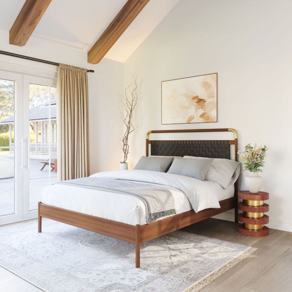 Faux Leather Bed