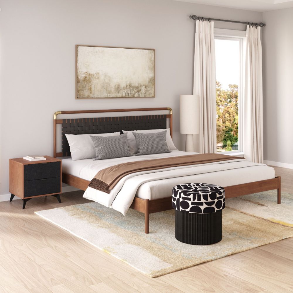 Faux Leather Bed