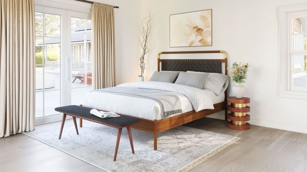 Faux Leather Bed