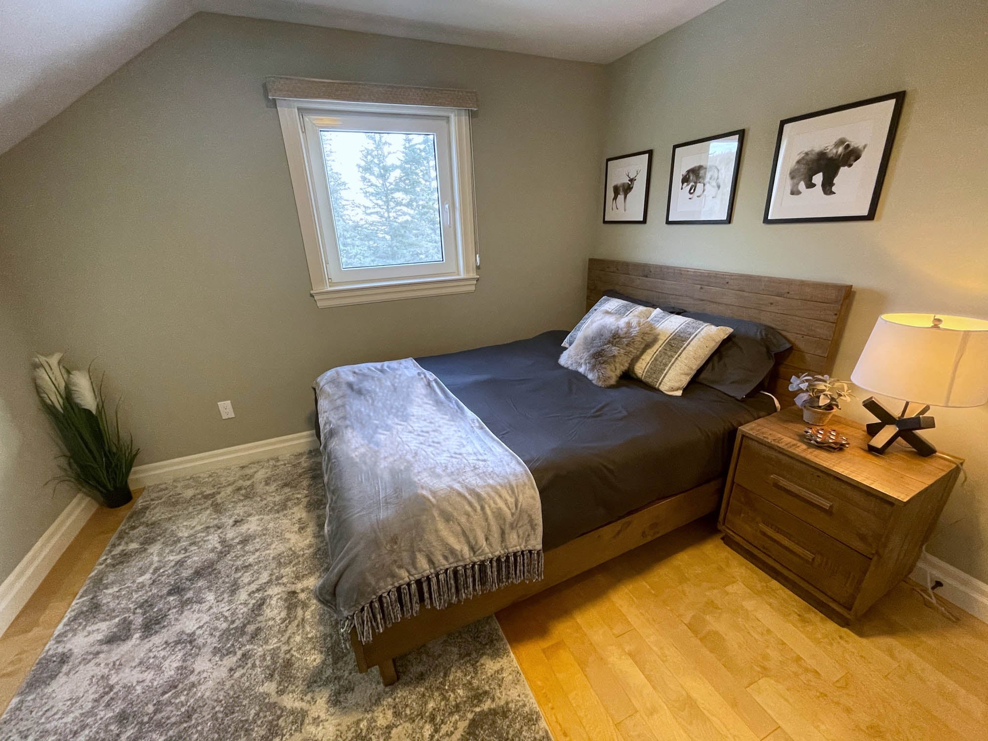Wooden Brown Modern Bed