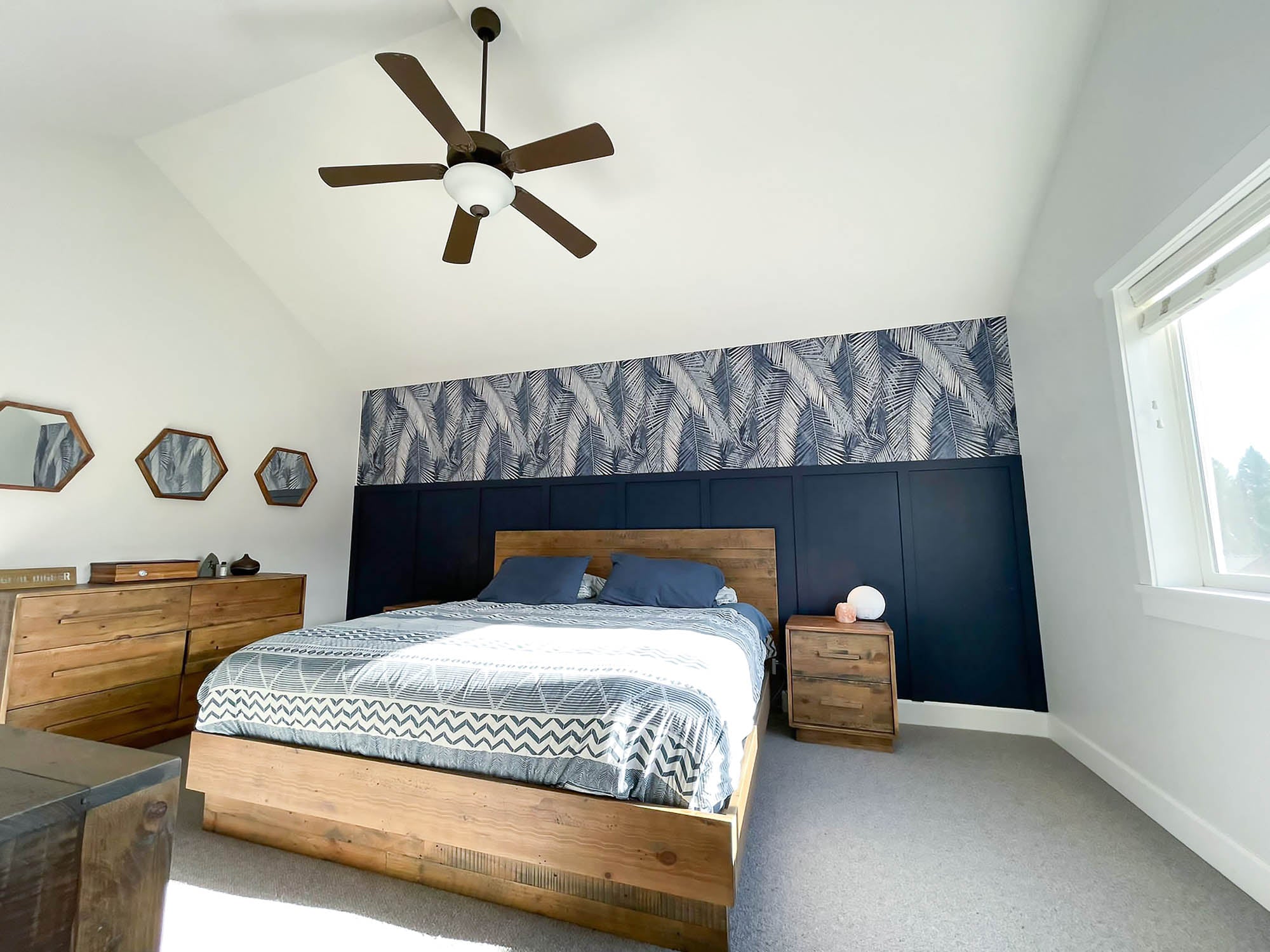 Wooden Brown Modern Bed