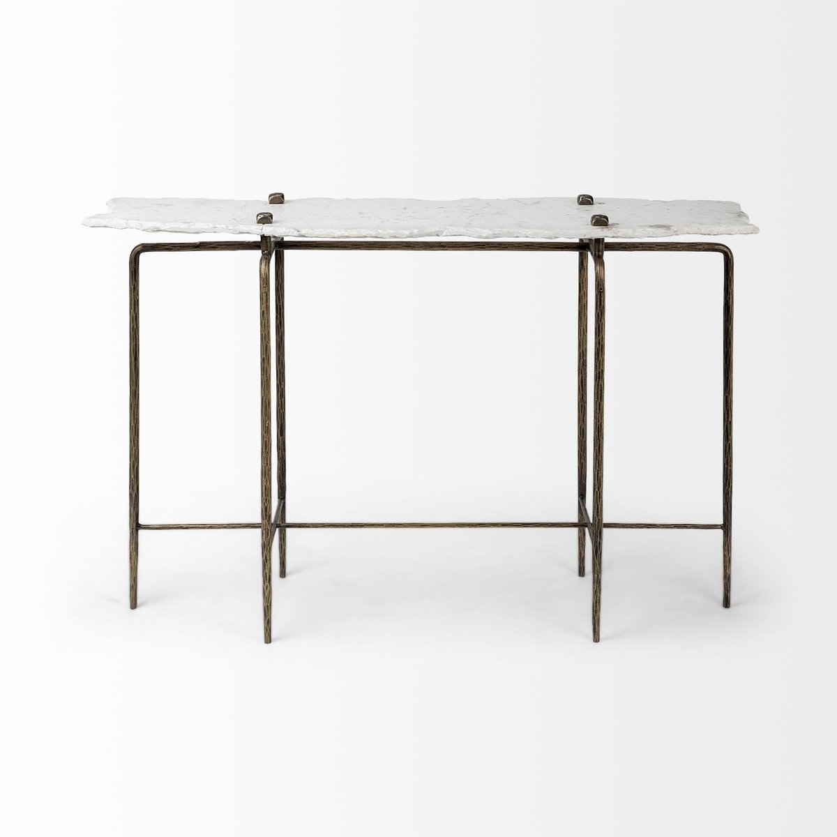 White Marble Top Rectangular Console Table