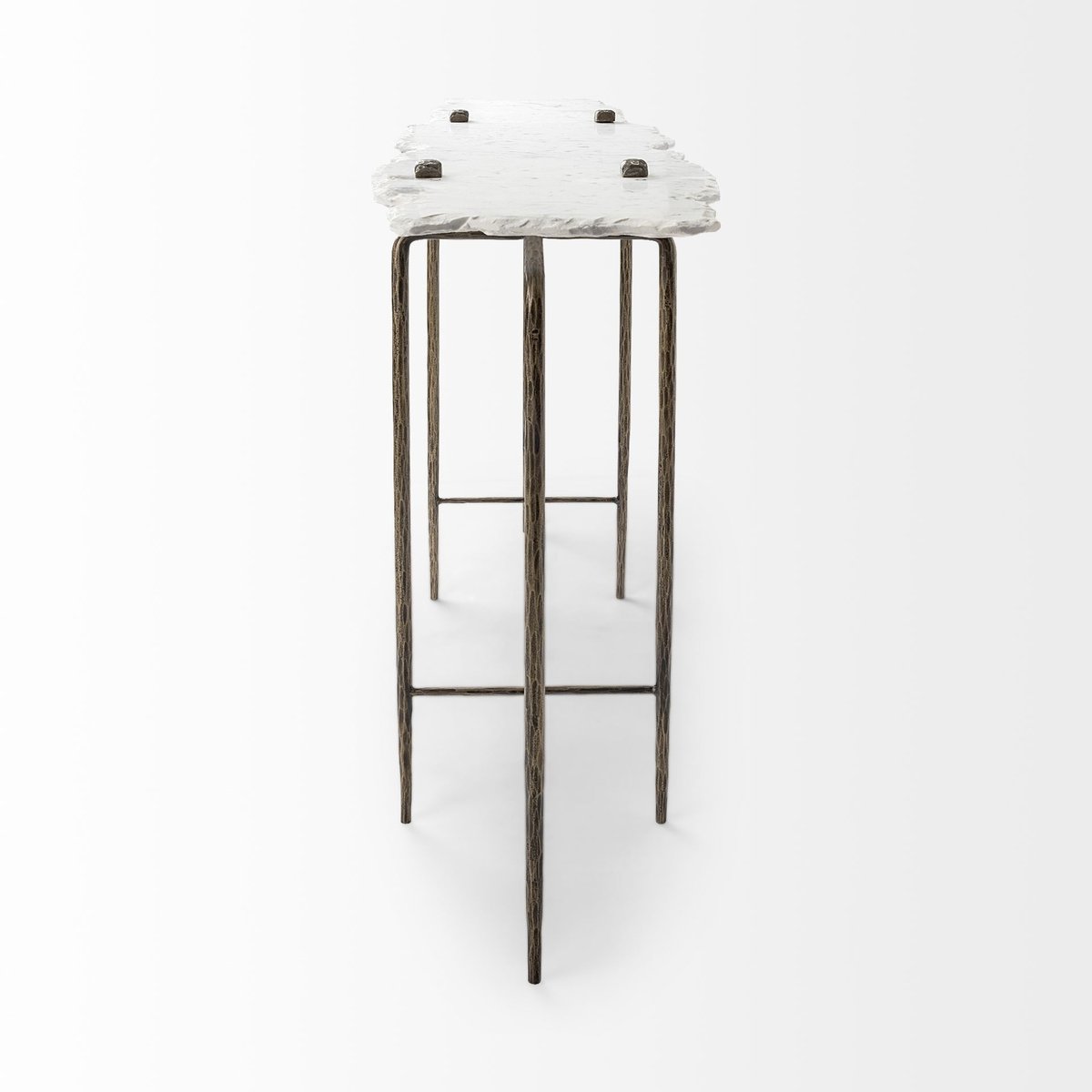 White Marble Top Rectangular Console Table