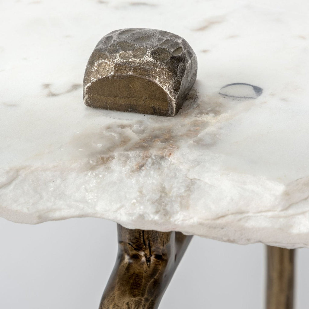 White Marble Top Rectangular Console Table