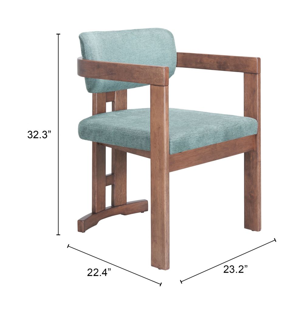 Moss Gray Fabric Dining Chair