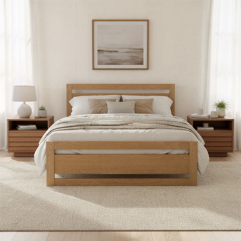 Modern Wooden Queen Bed