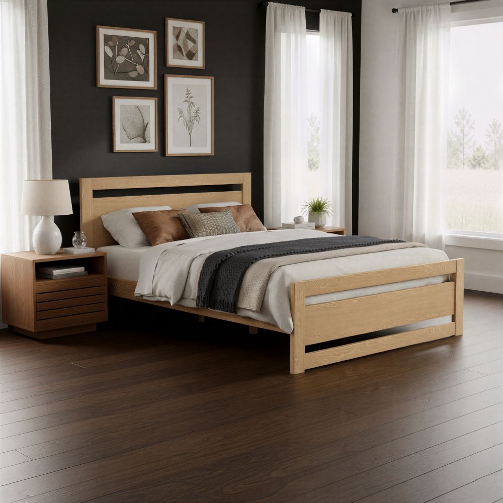 Modern Wooden Queen Bed
