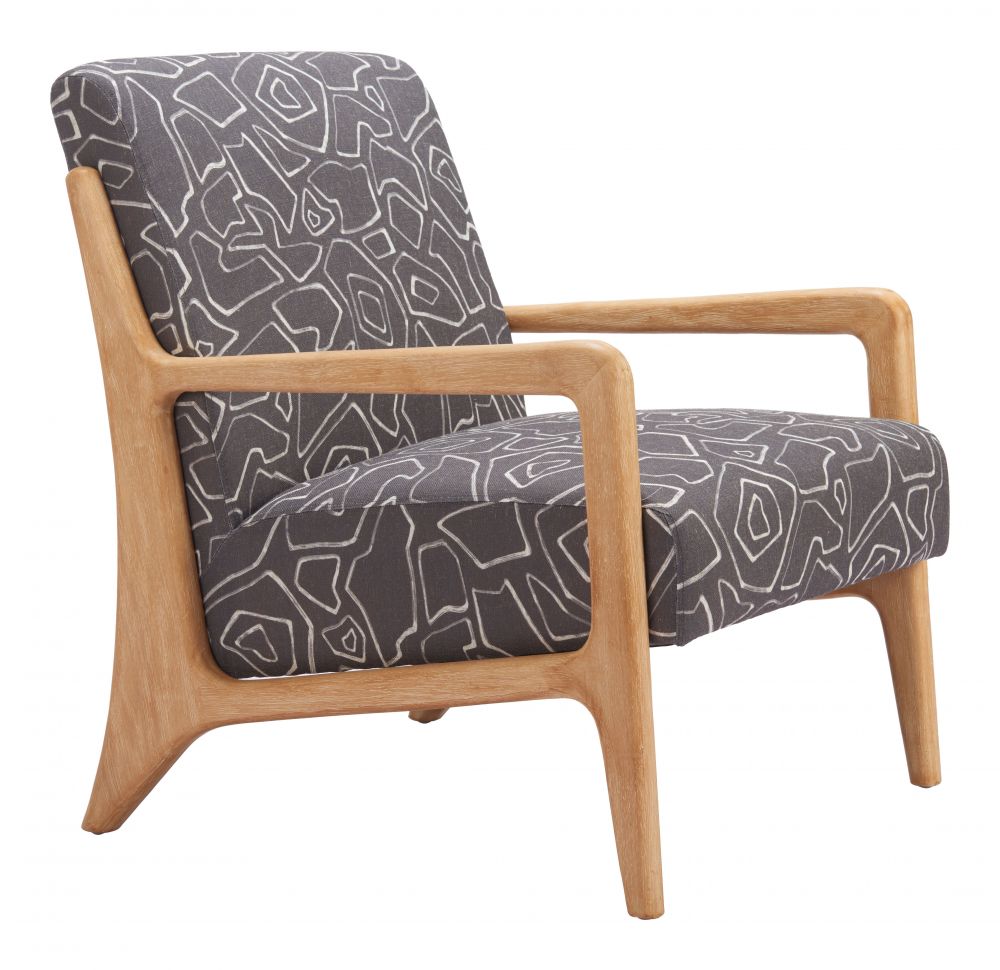 Printed Fabric Accent Chair