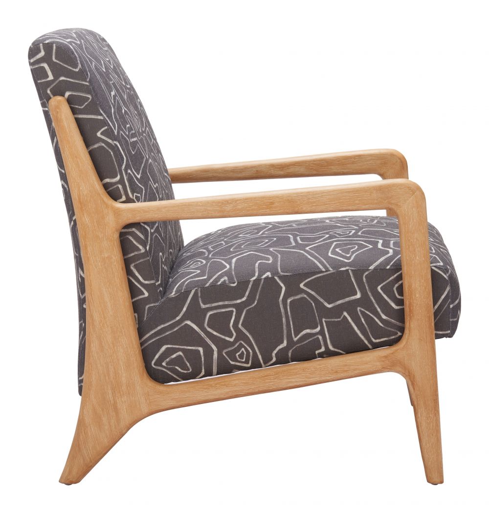 Printed Fabric Accent Chair
