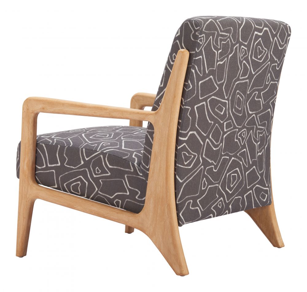 Printed Fabric Accent Chair