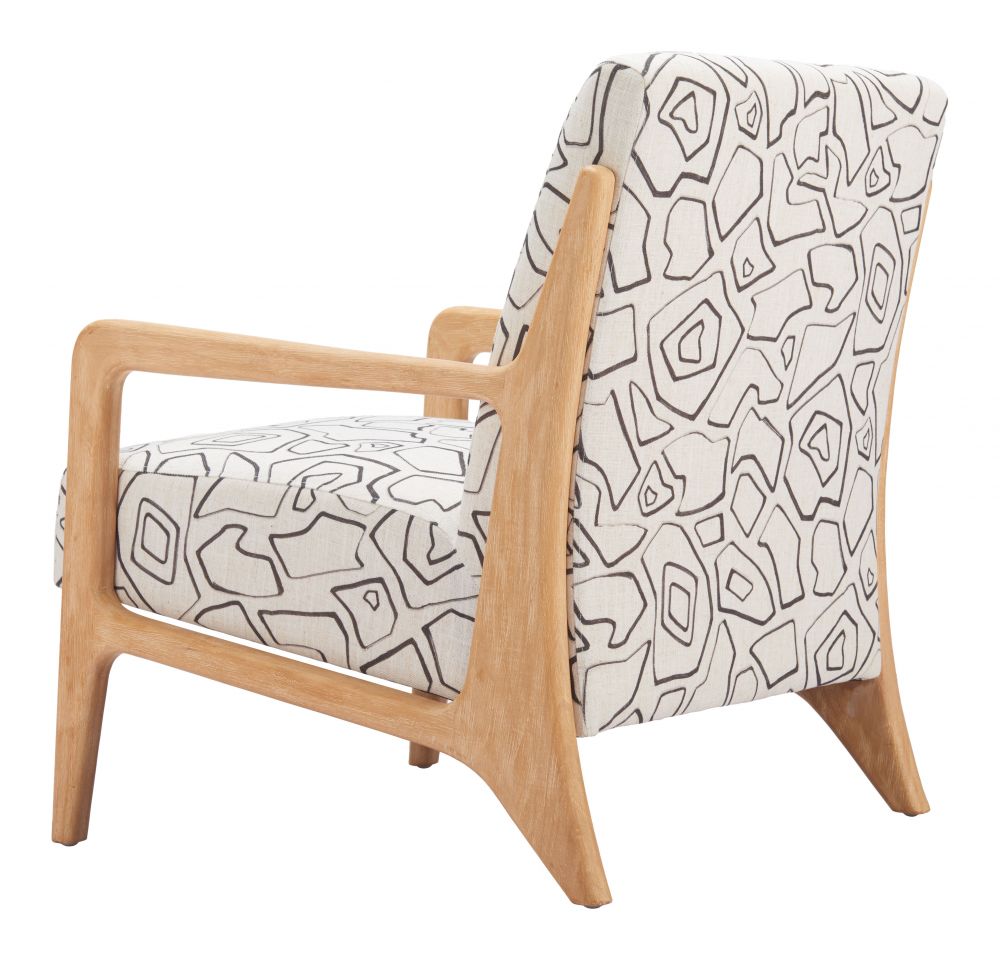 Printed Fabric Accent Chair