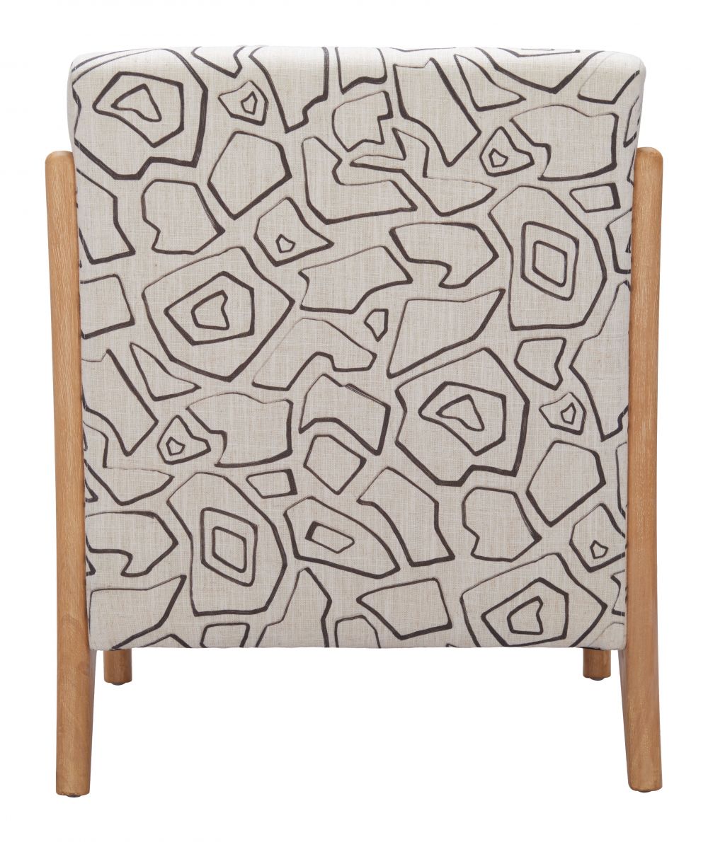 Printed Fabric Accent Chair