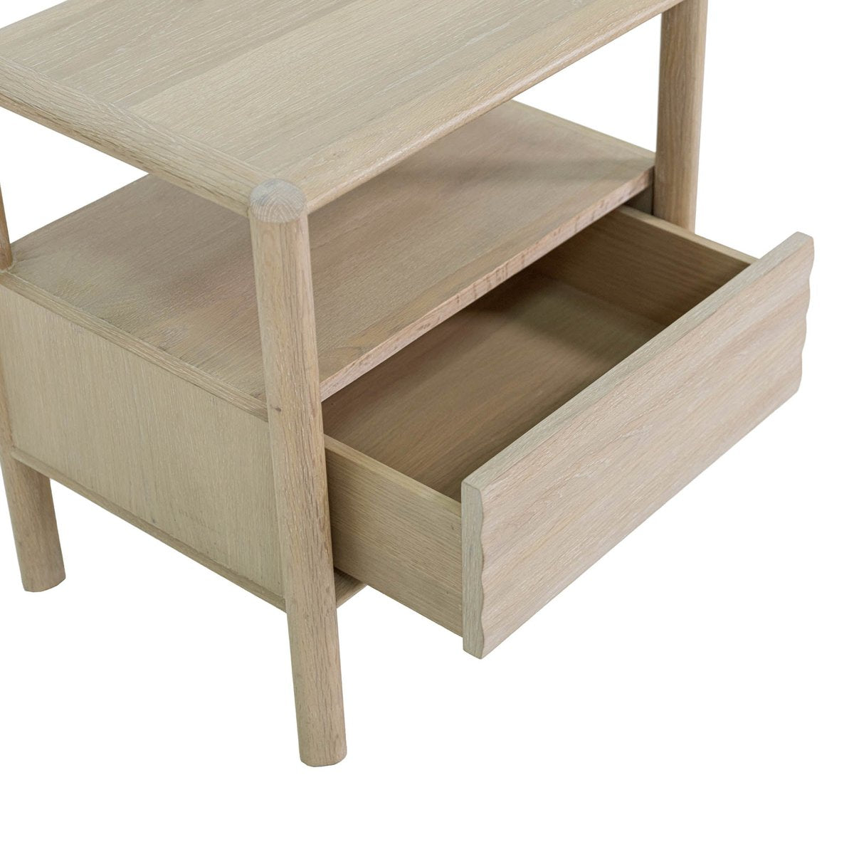 One Drawer Wood Nightstand