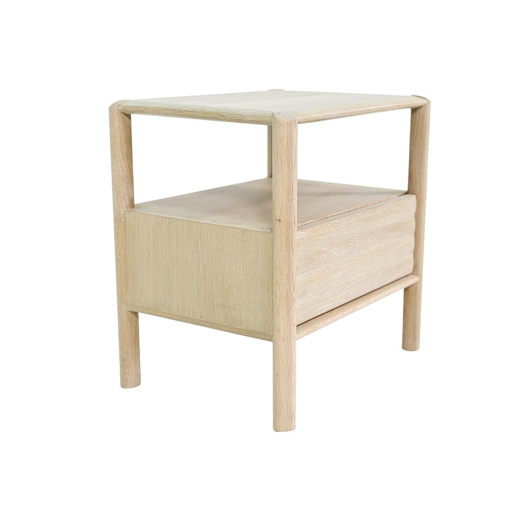 One Drawer Wood Nightstand
