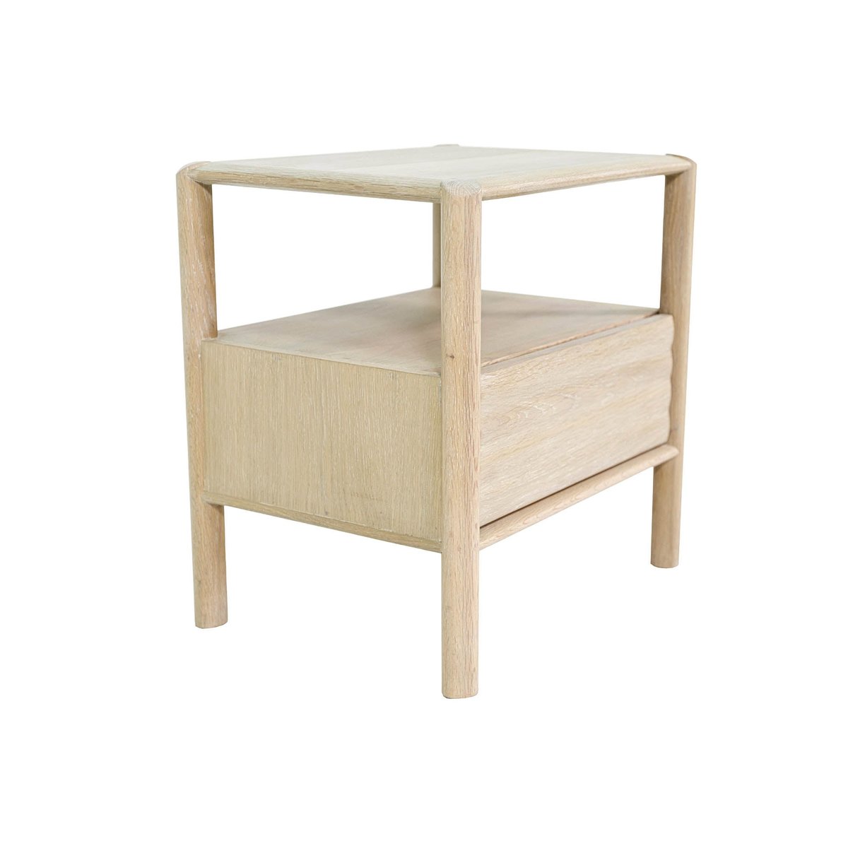 One Drawer Wood Nightstand