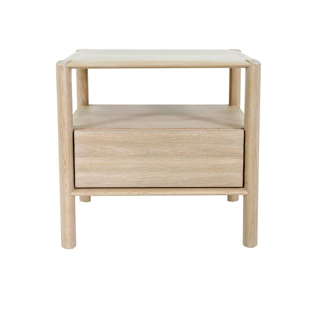 One Drawer Wood Nightstand