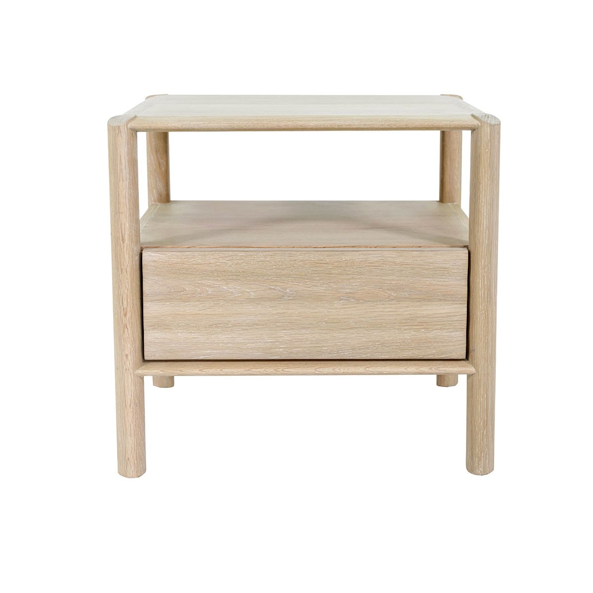 One Drawer Wood Nightstand