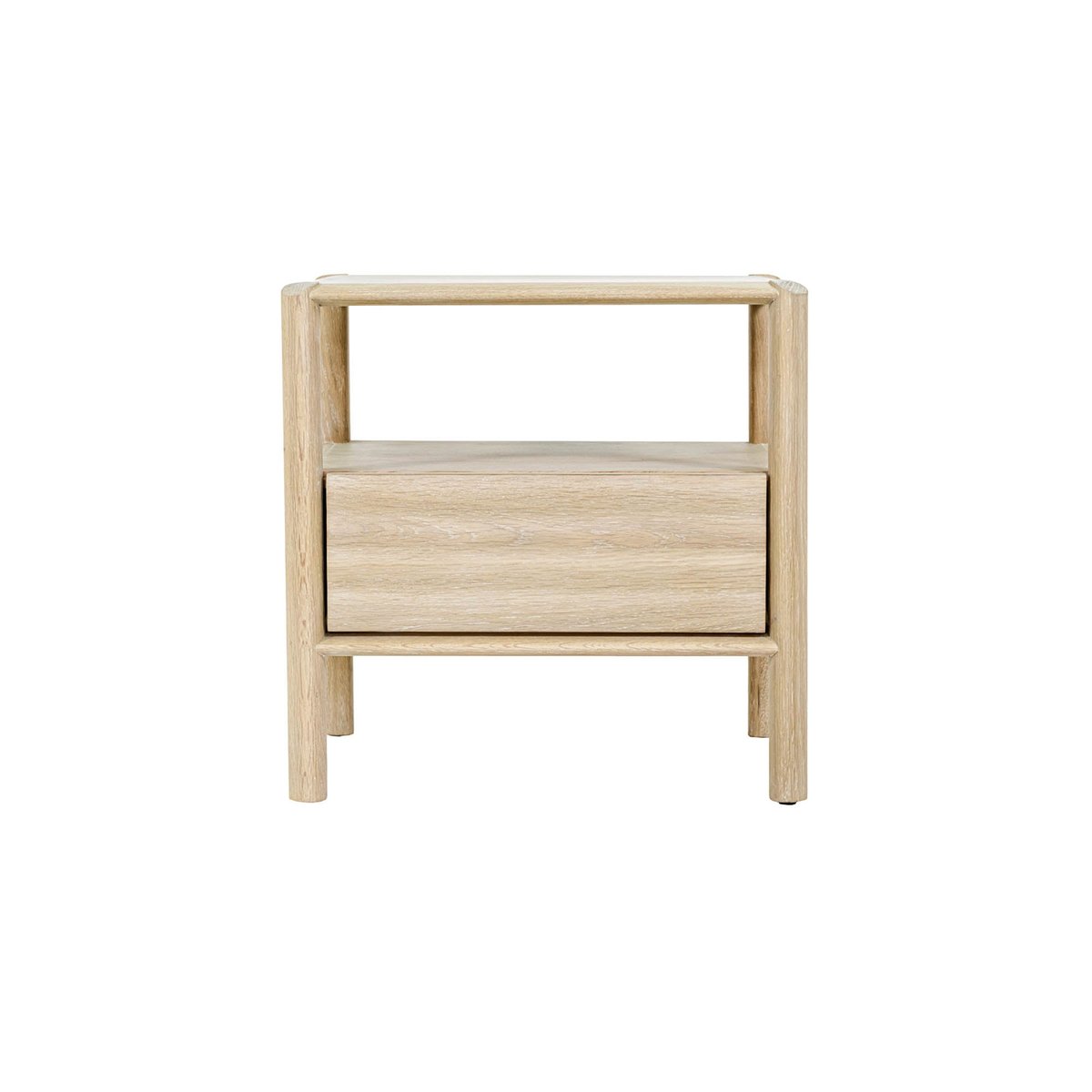 One Drawer Wood Nightstand