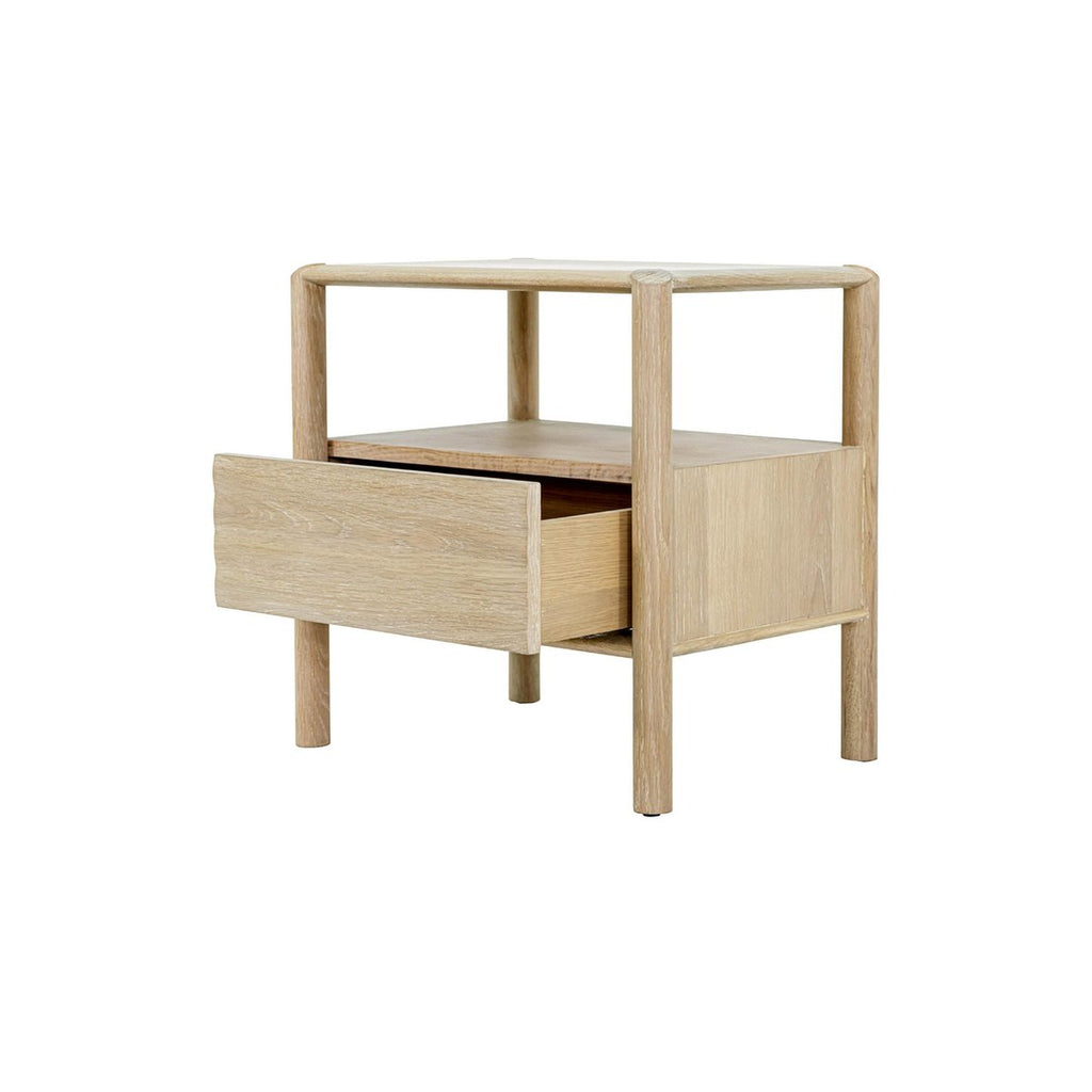 One Drawer Wood Nightstand