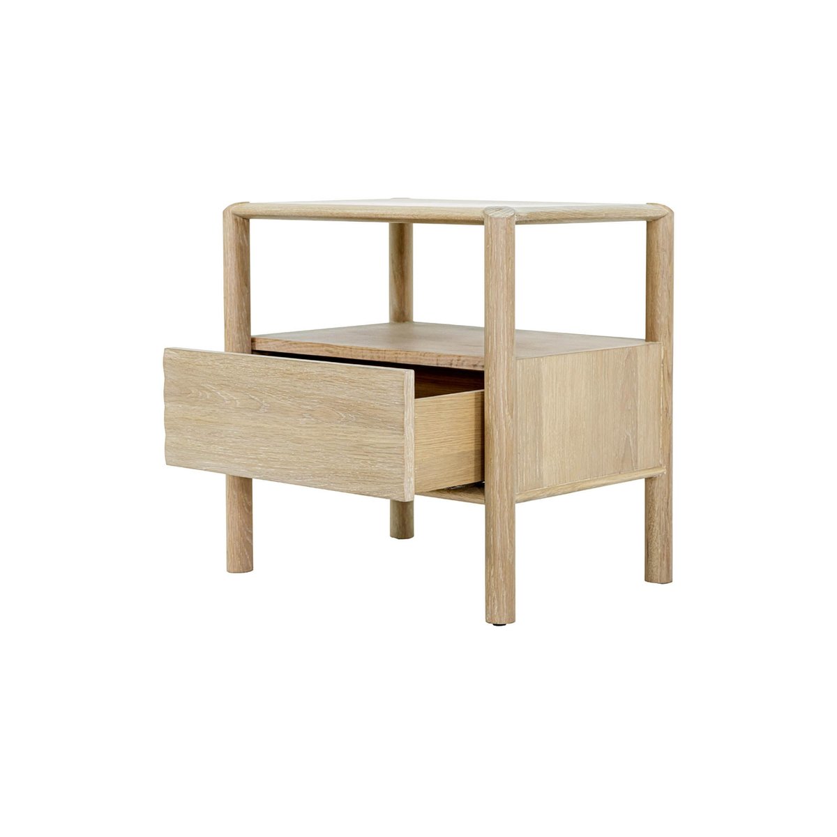 One Drawer Wood Nightstand
