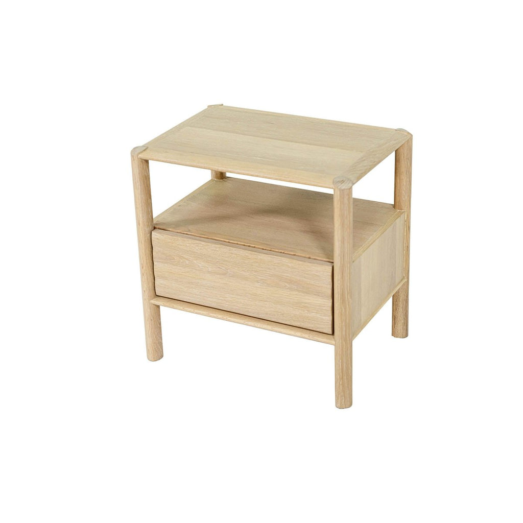 One Drawer Wood Nightstand