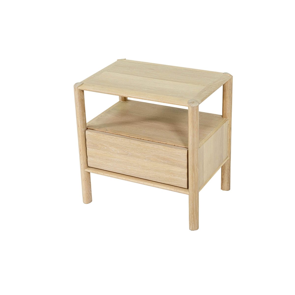 One Drawer Wood Nightstand