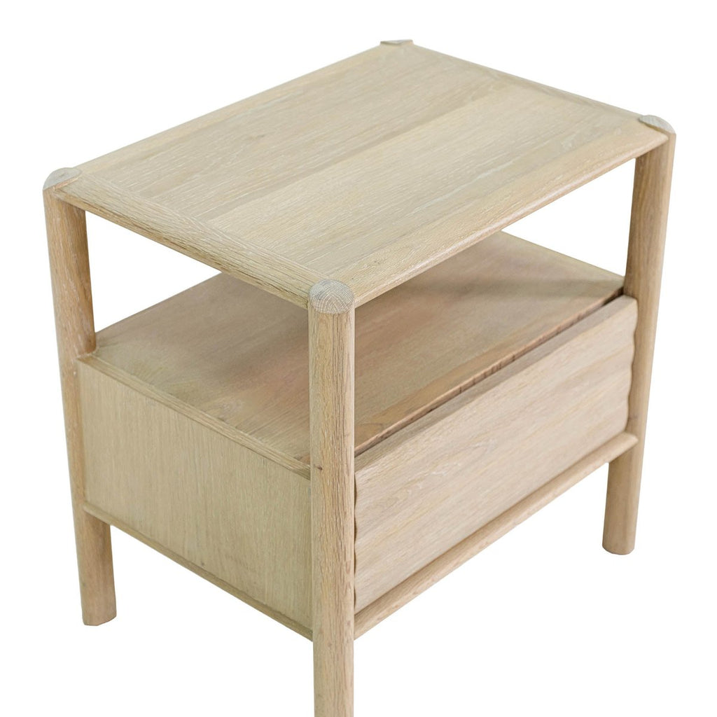 One Drawer Wood Nightstand