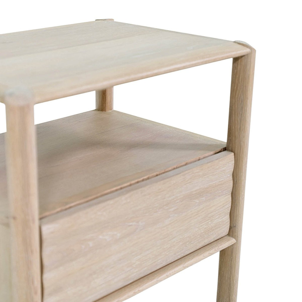 One Drawer Wood Nightstand