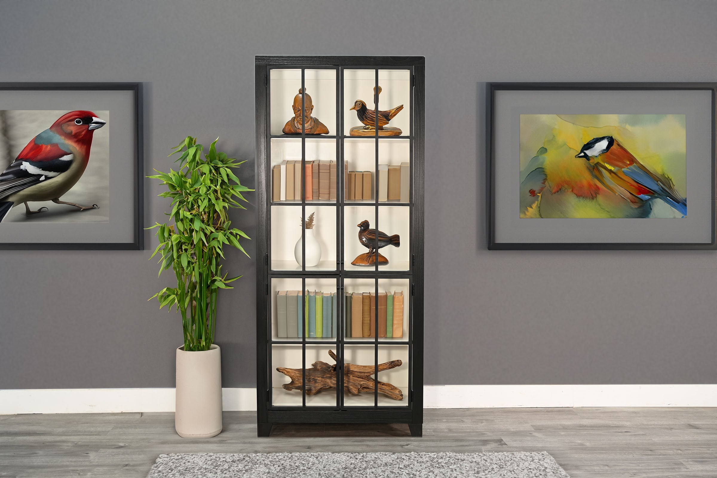 Wooden Black Bookcase