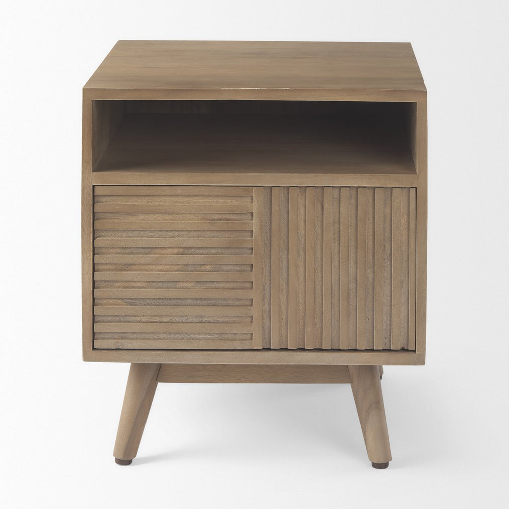 One Drawer Wooden NIghtstand