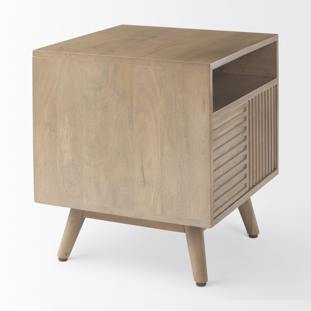 One Drawer Wooden NIghtstand