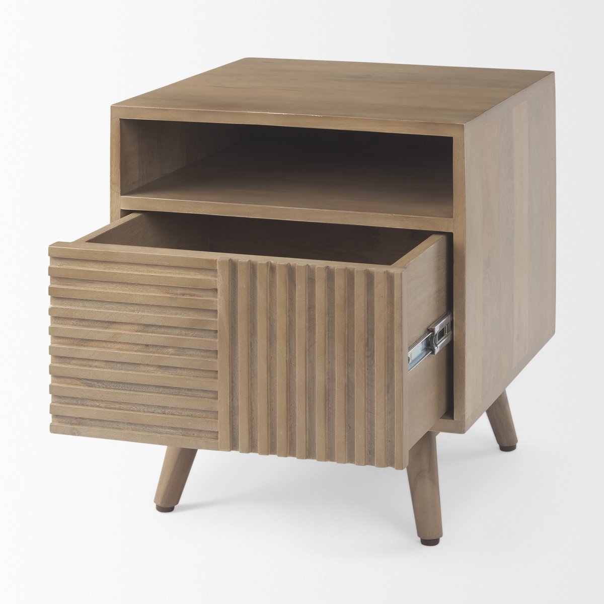 One Drawer Wooden NIghtstand