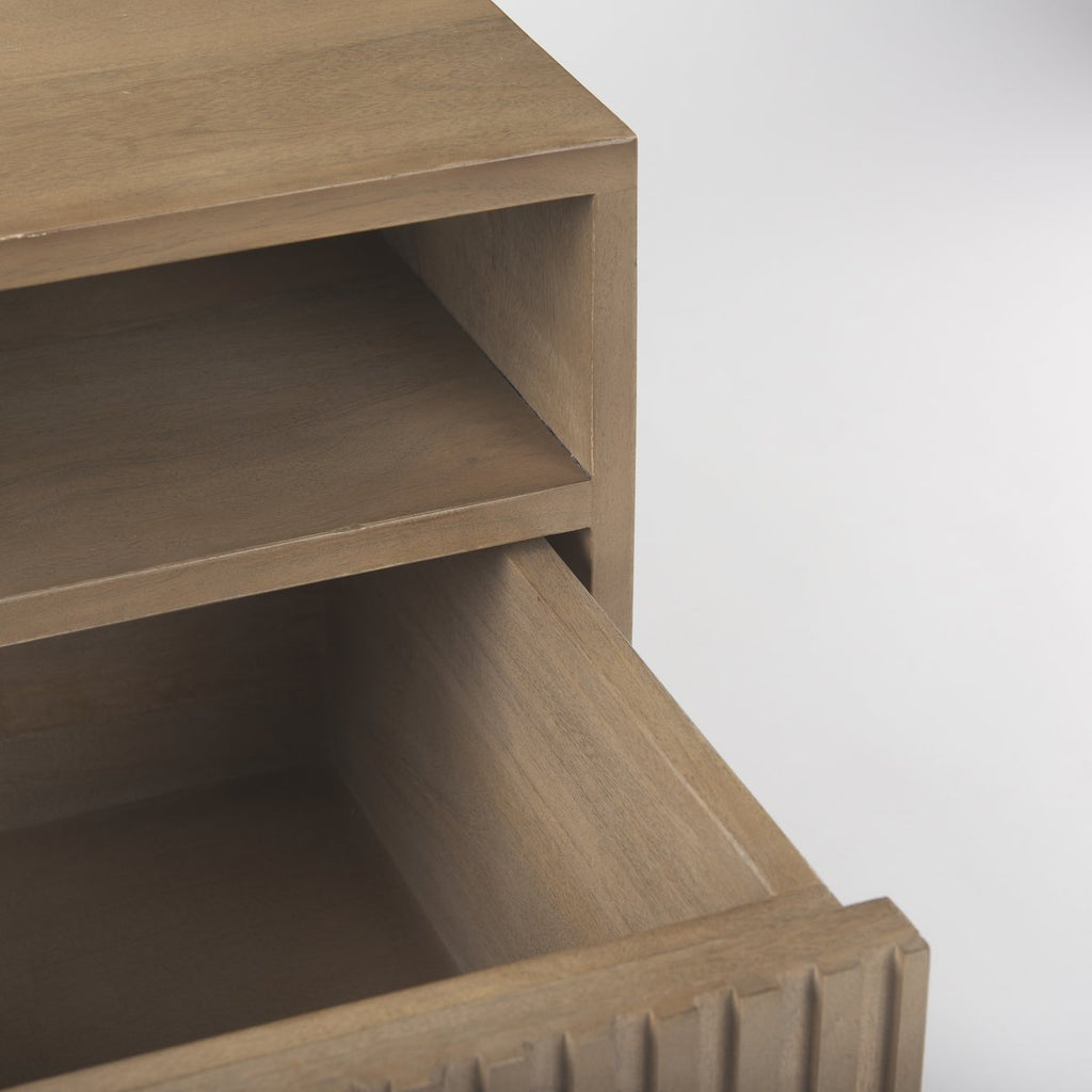 One Drawer Wooden NIghtstand