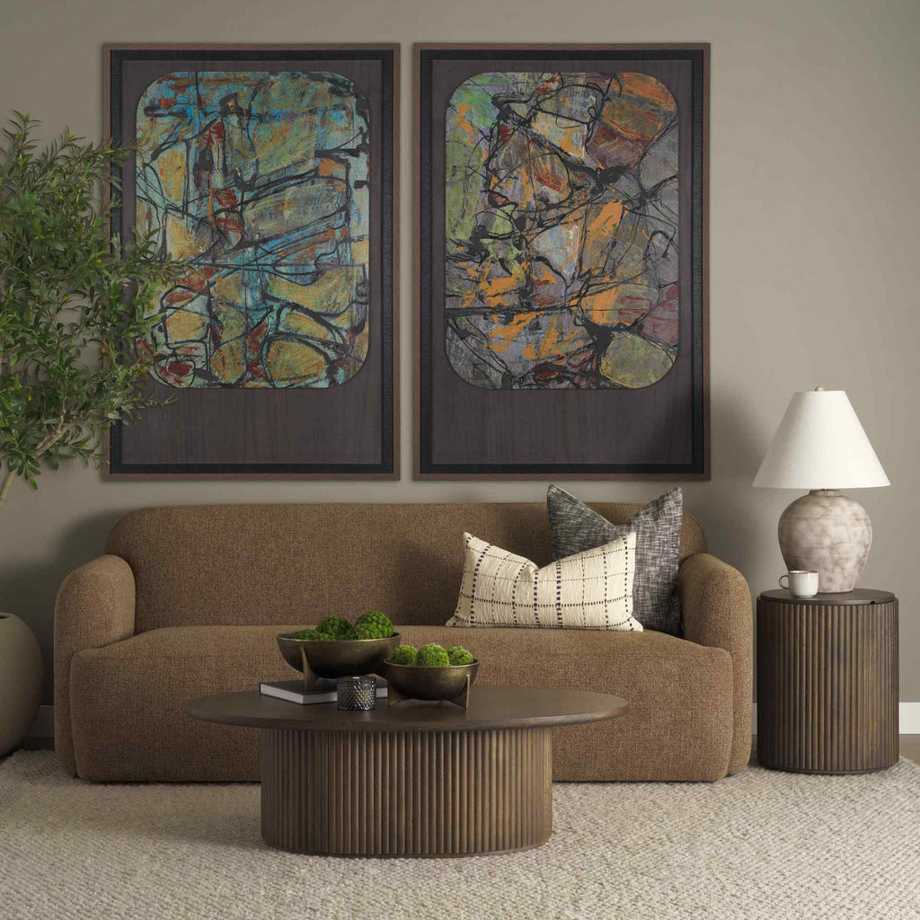 Textured Fabric Three Seater Sofa