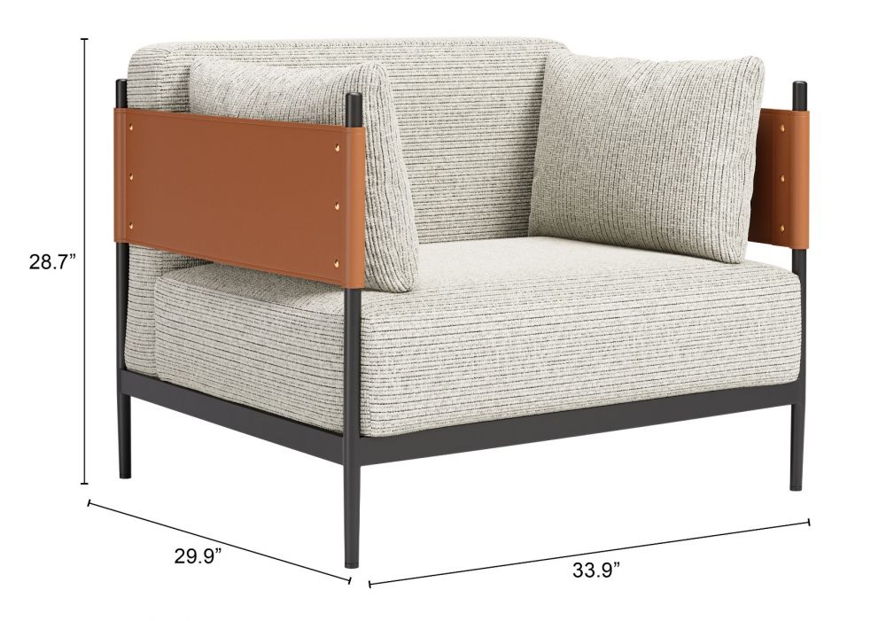 Faux Leather Armchair