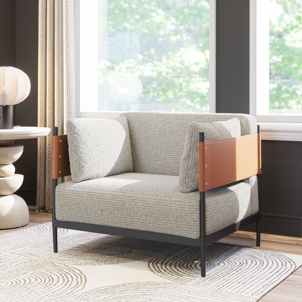 Faux Leather Armchair