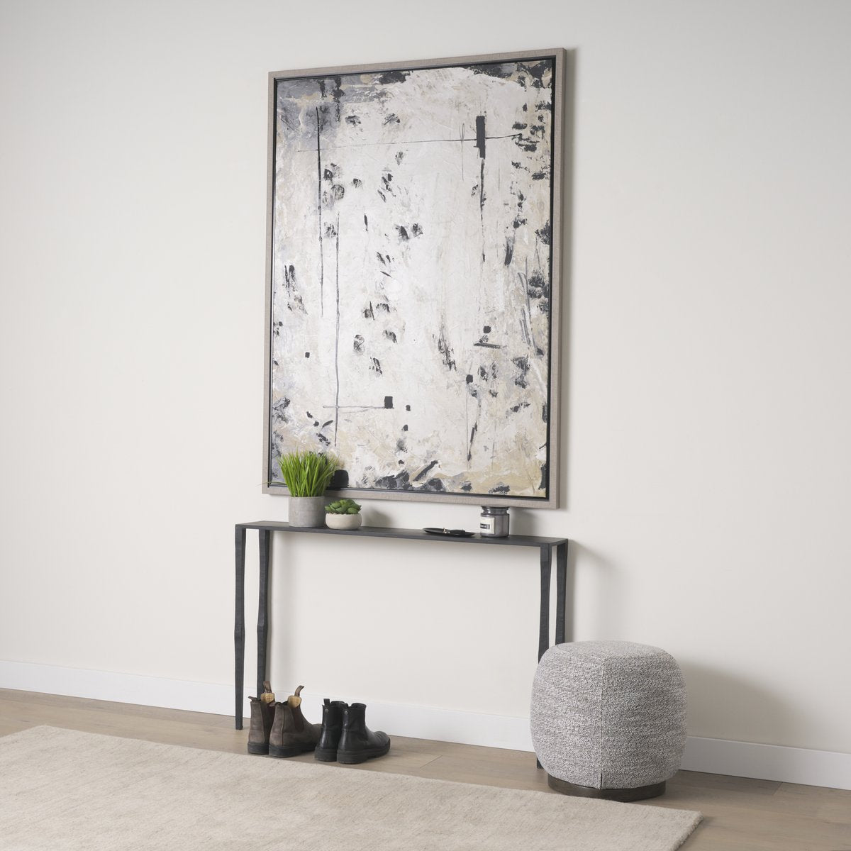 Iron Black Console Table