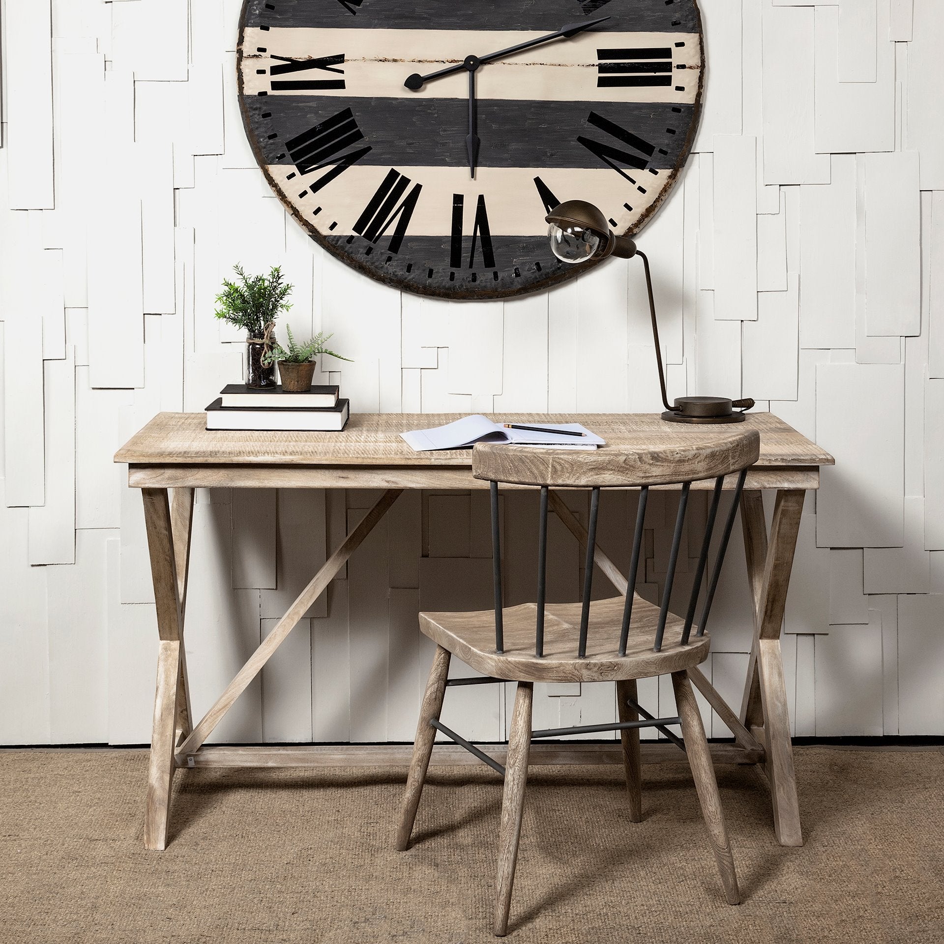 Frame Natural Wooden Office Desk