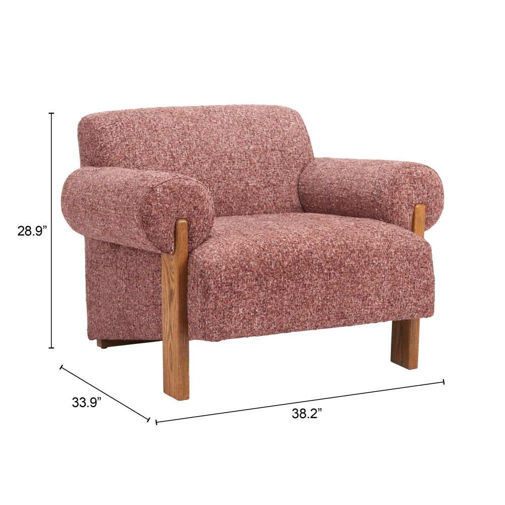 Copper Textured Fabric Accent Chair