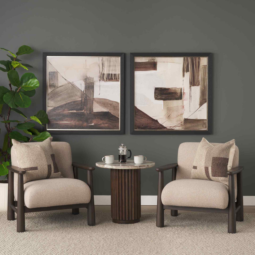 Mushroom Gray Fabric Lounge Chair