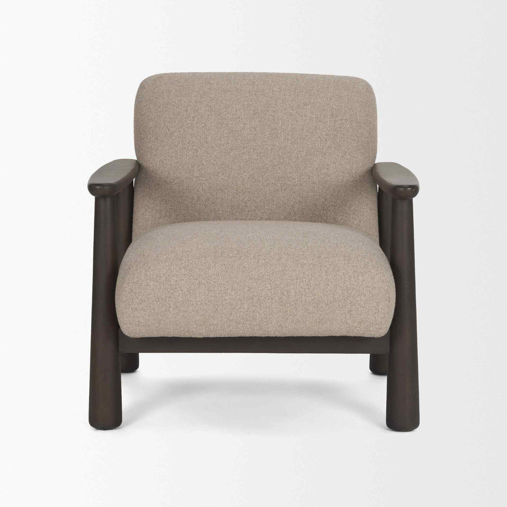 Mushroom Gray Fabric Lounge Chair